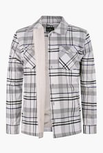 Borg Lined Plaid Check Shacket