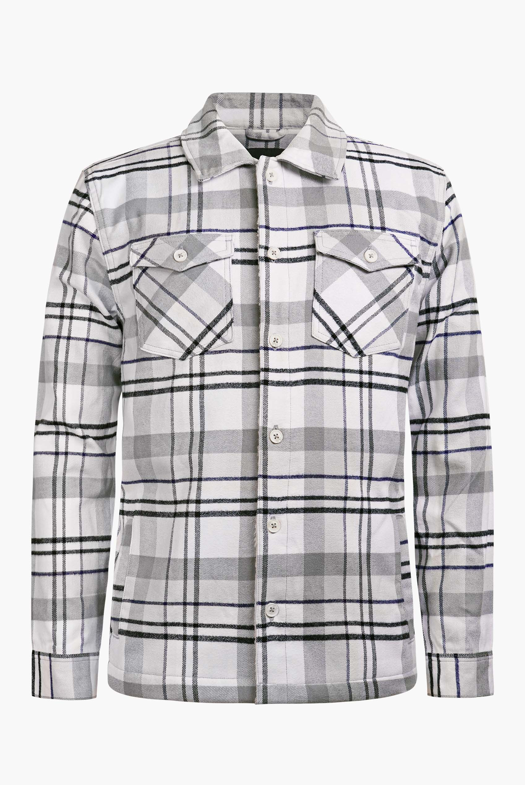 Borg Lined Plaid Check Shacket