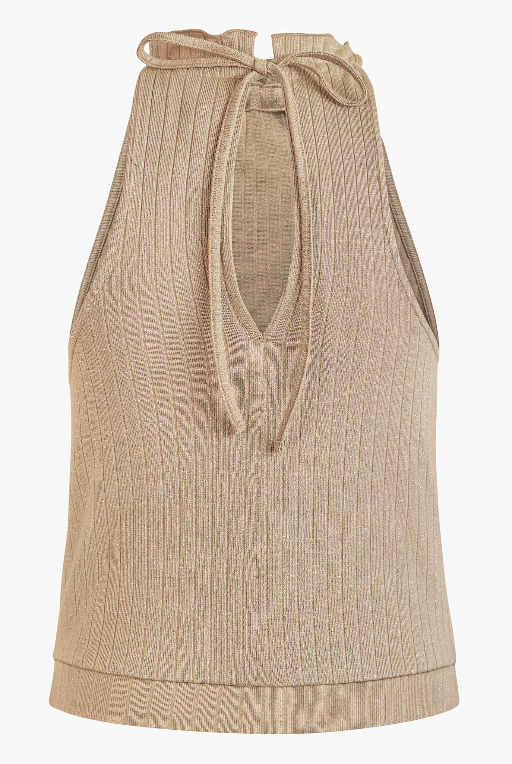 Halter Neck Bow Details Crop Top