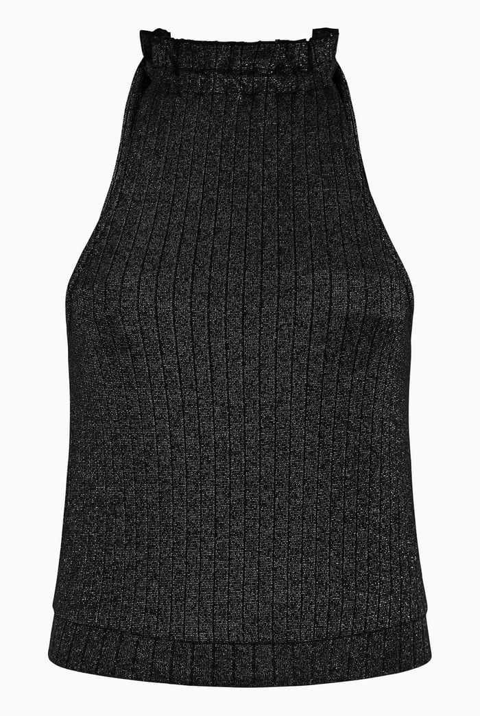 Halter Neck Bow Details Crop Top