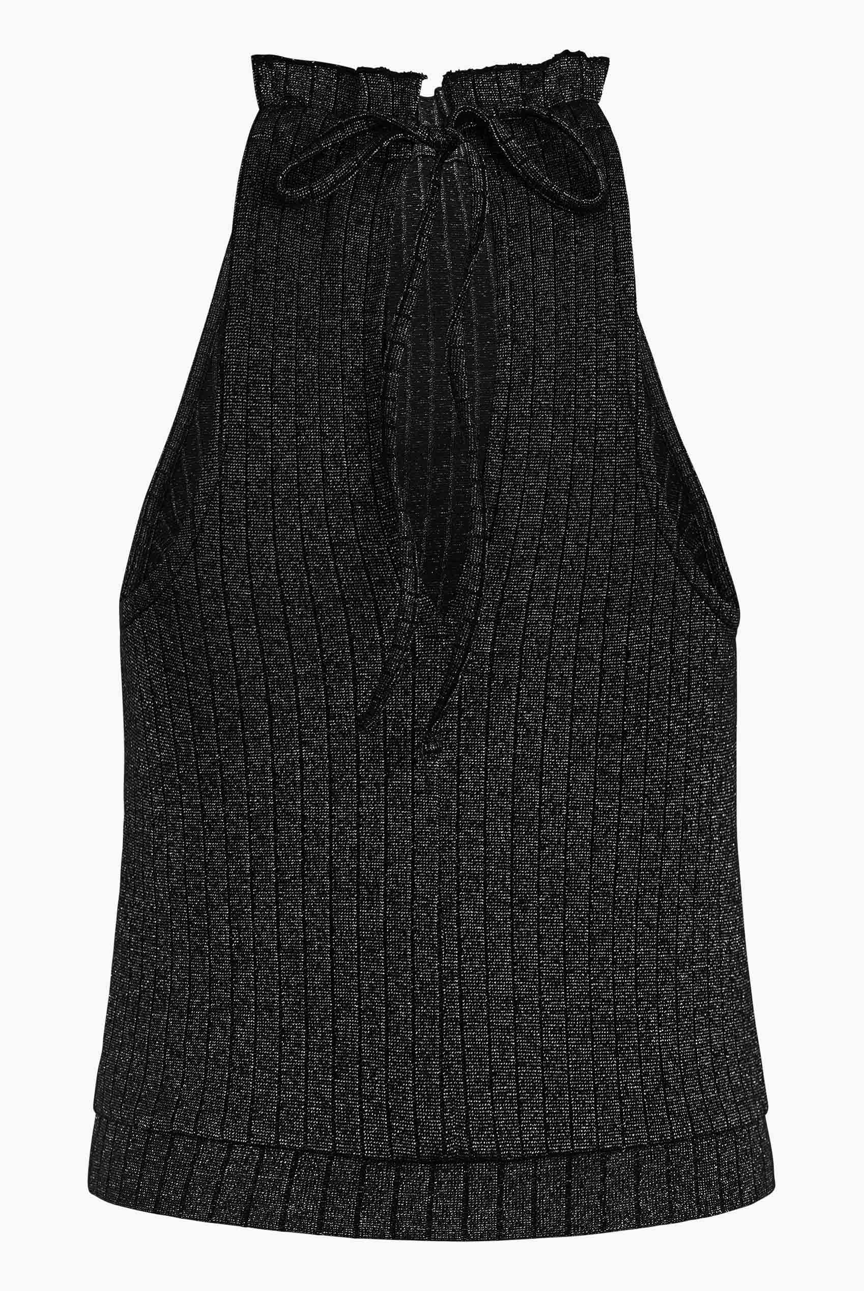 Halter Neck Bow Details Crop Top