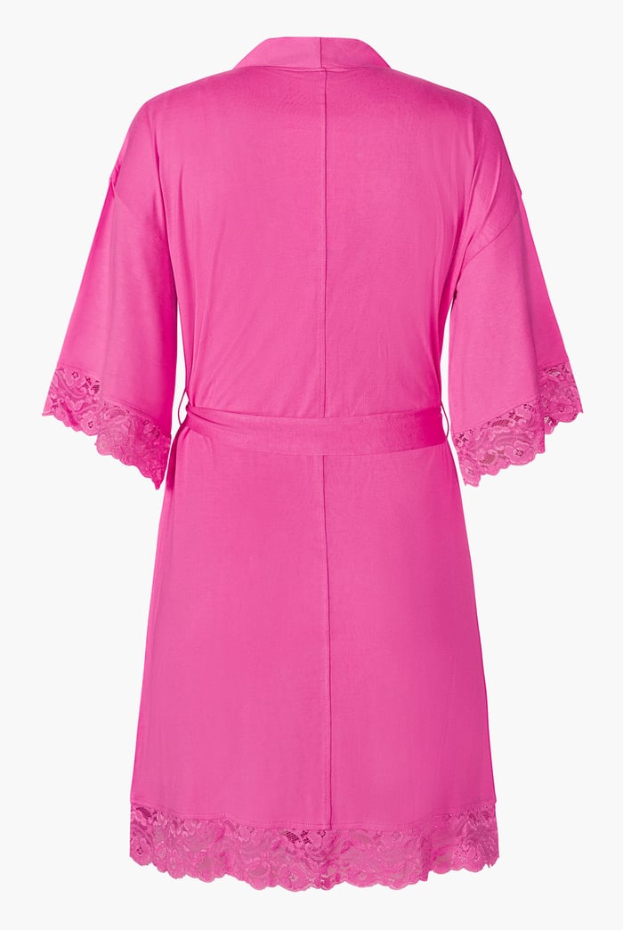 Soft Touch Viscose Lace Trim Robe