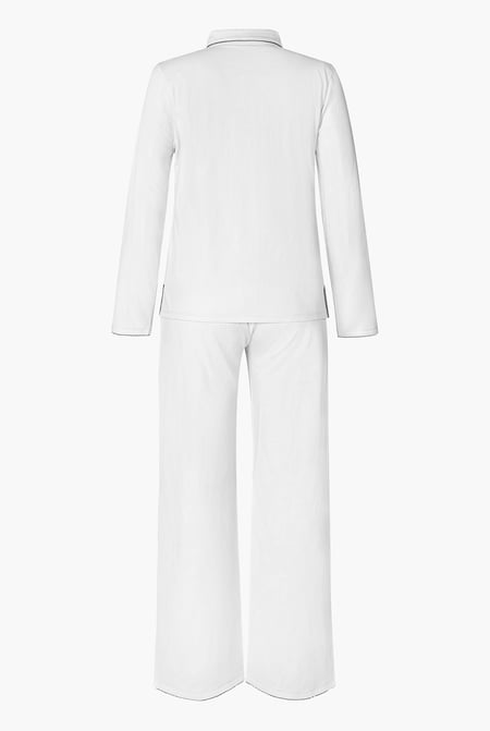 100% Cotton Solid Long Sleeve Shirt and Trouser Set