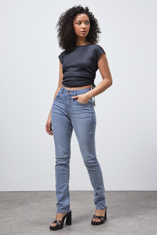 High Waist Slim Fit Jeans