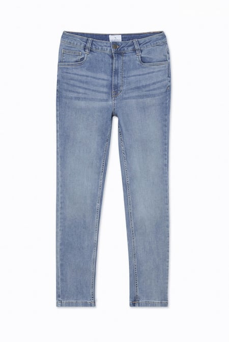 Light Blue High Waist Slim Fit Jeans