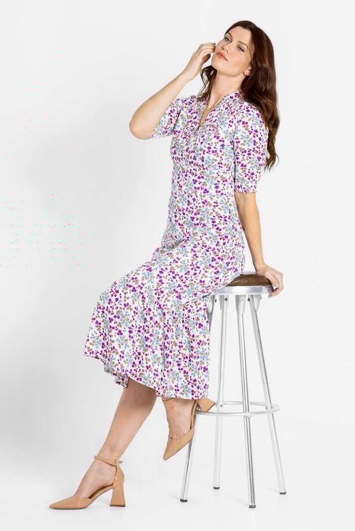 Floral Printed A-Line Maxi Dress