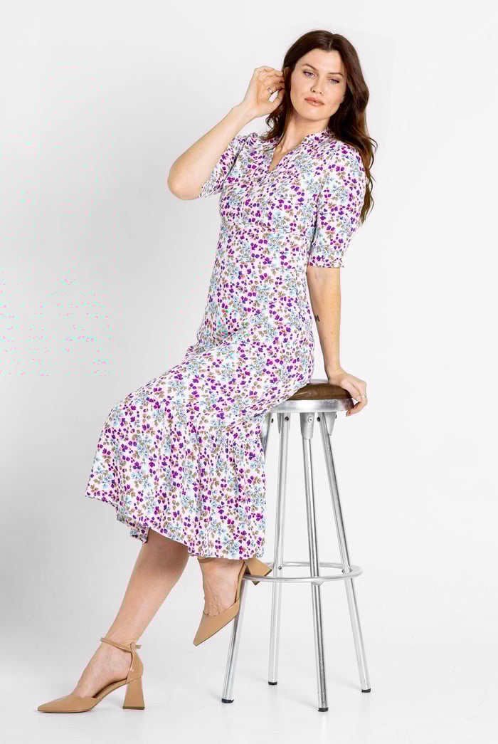 Floral Printed A-Line Maxi Dress