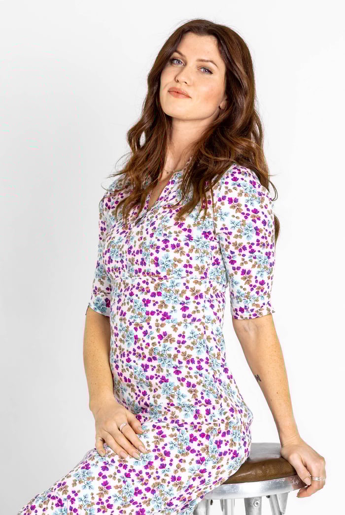 Floral Printed A-Line Maxi Dress