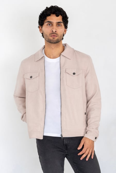 Ecru Cream Viscose Blend Lined Jacket
