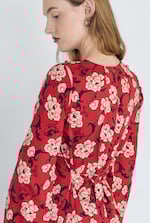 Floral Elegance Maxi Dress With Removable Sleeve