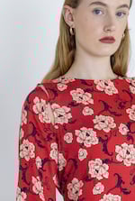 Floral Elegance Maxi Dress With Removable Sleeve