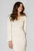 Textured Stretch Jersey Long Sleeve Midi Dress