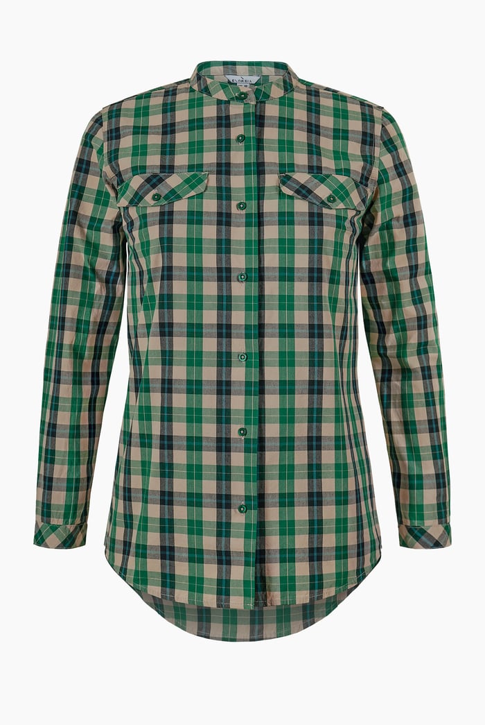 Womens Regular Fit Paper-Touch Poplin Shirt