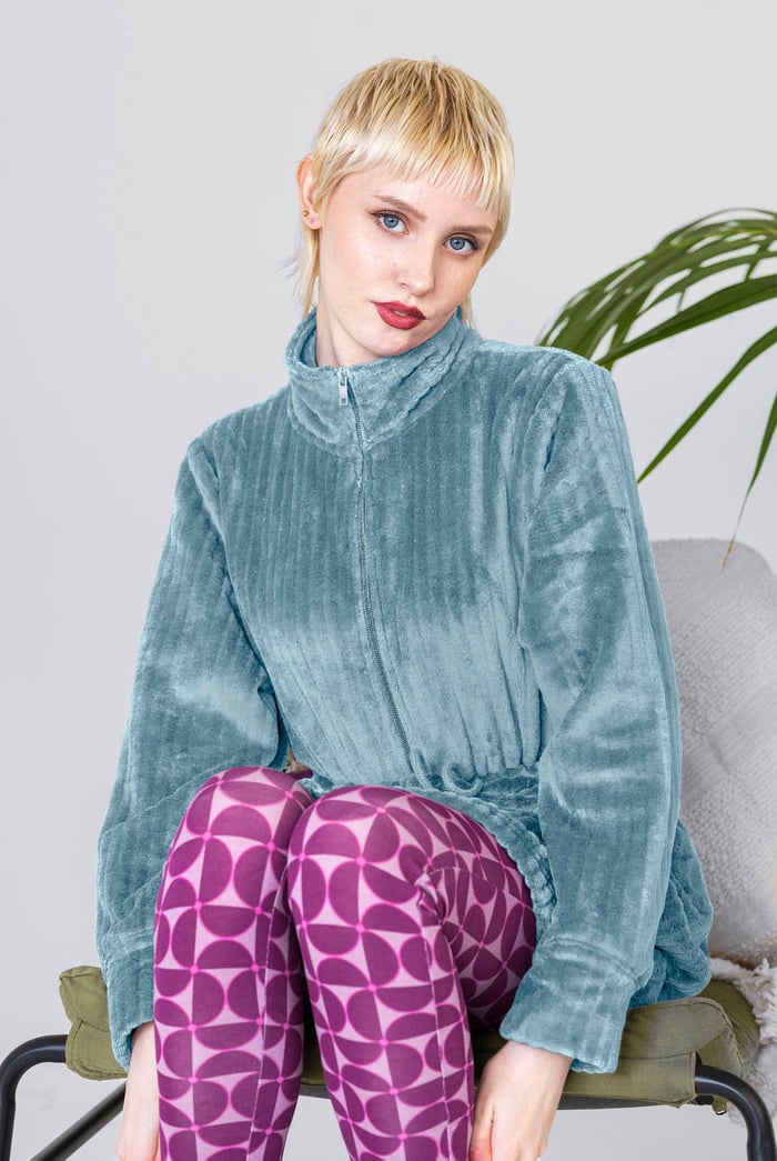Supersoft Coral Fleece Zip Through Dressing Gown