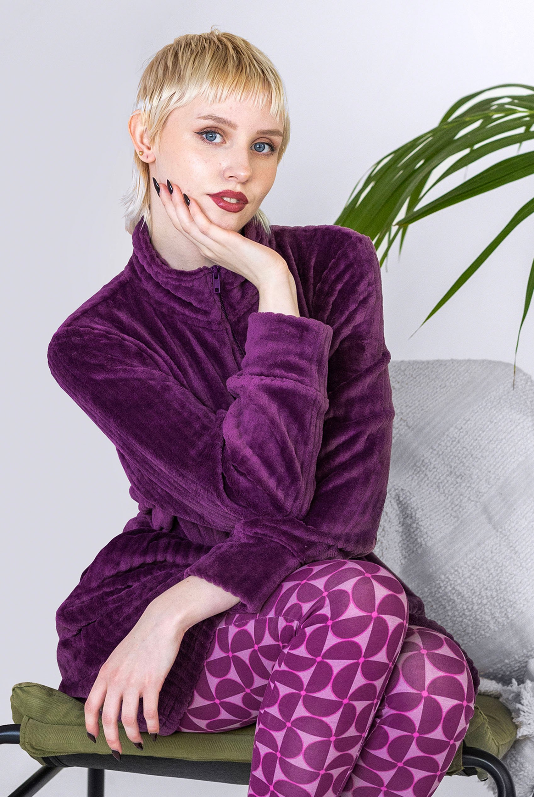 Supersoft Coral Fleece Zip Through Dressing Gown