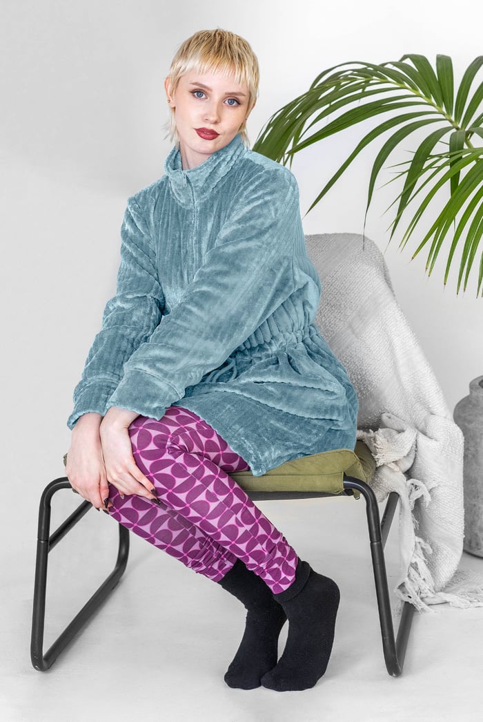 Supersoft Coral Fleece Zip Through Dressing Gown