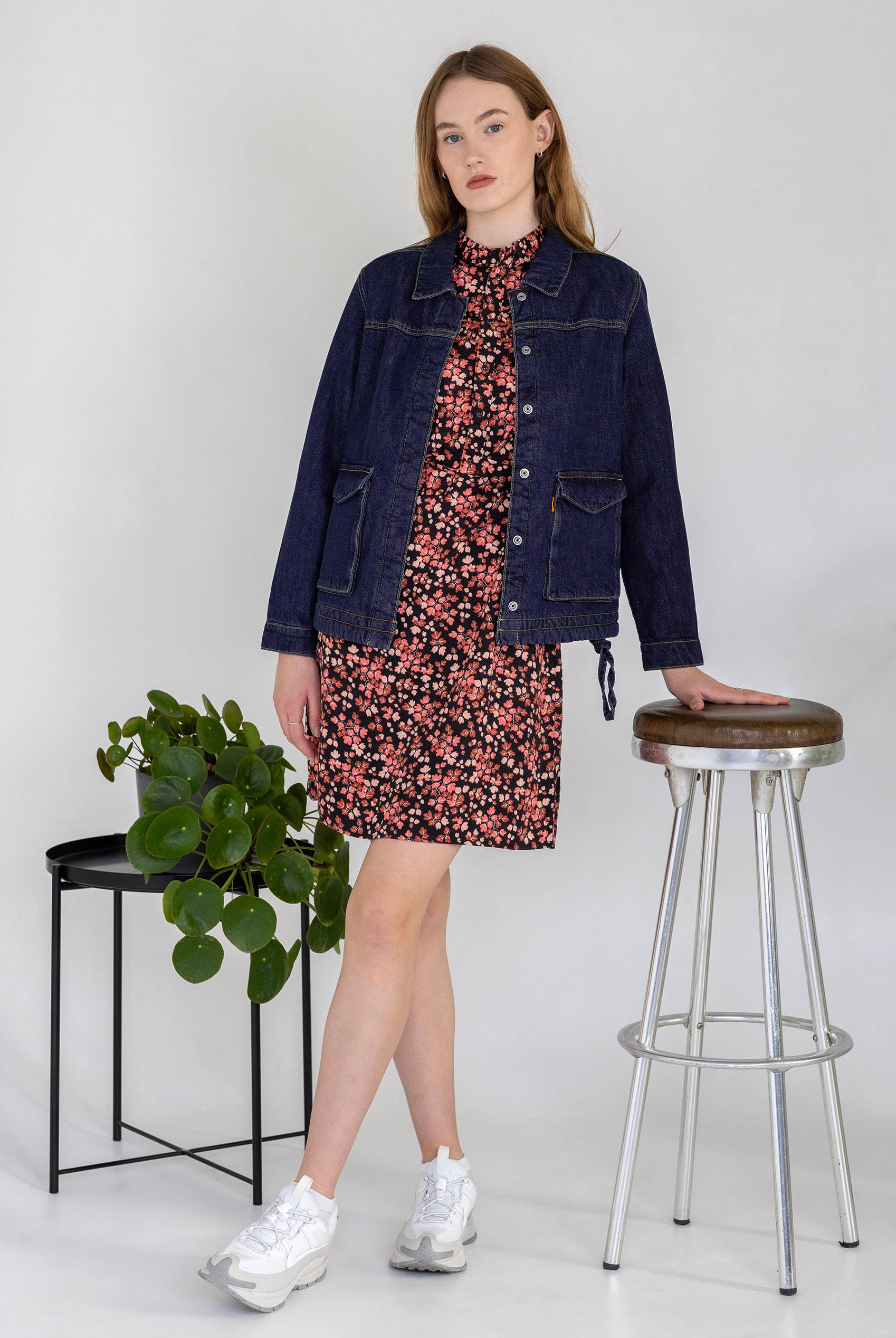 Denim Trucker Jacket With Borg Lining