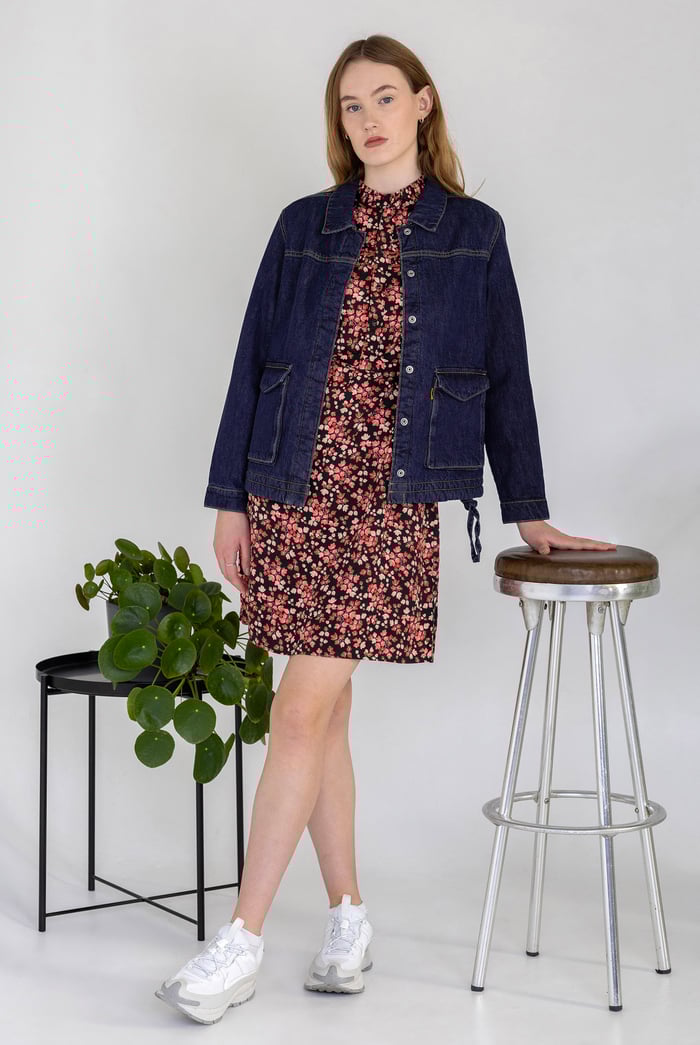 Denim Trucker Jacket With Borg Lining