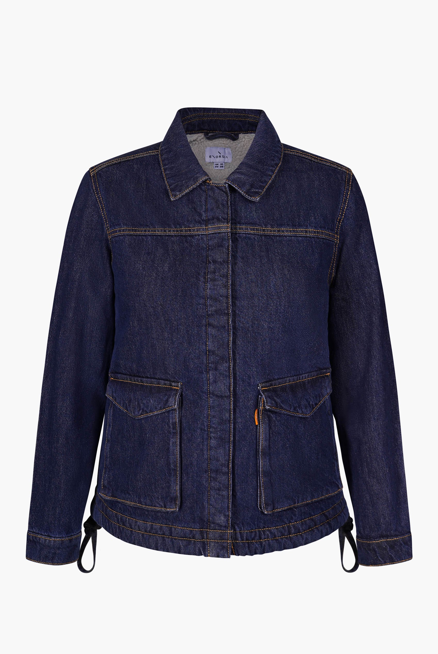 Denim Trucker Jacket With Borg Lining
