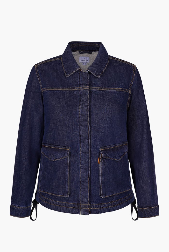 Denim Trucker Jacket With Borg Lining