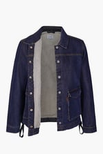 Denim Trucker Jacket With Borg Lining