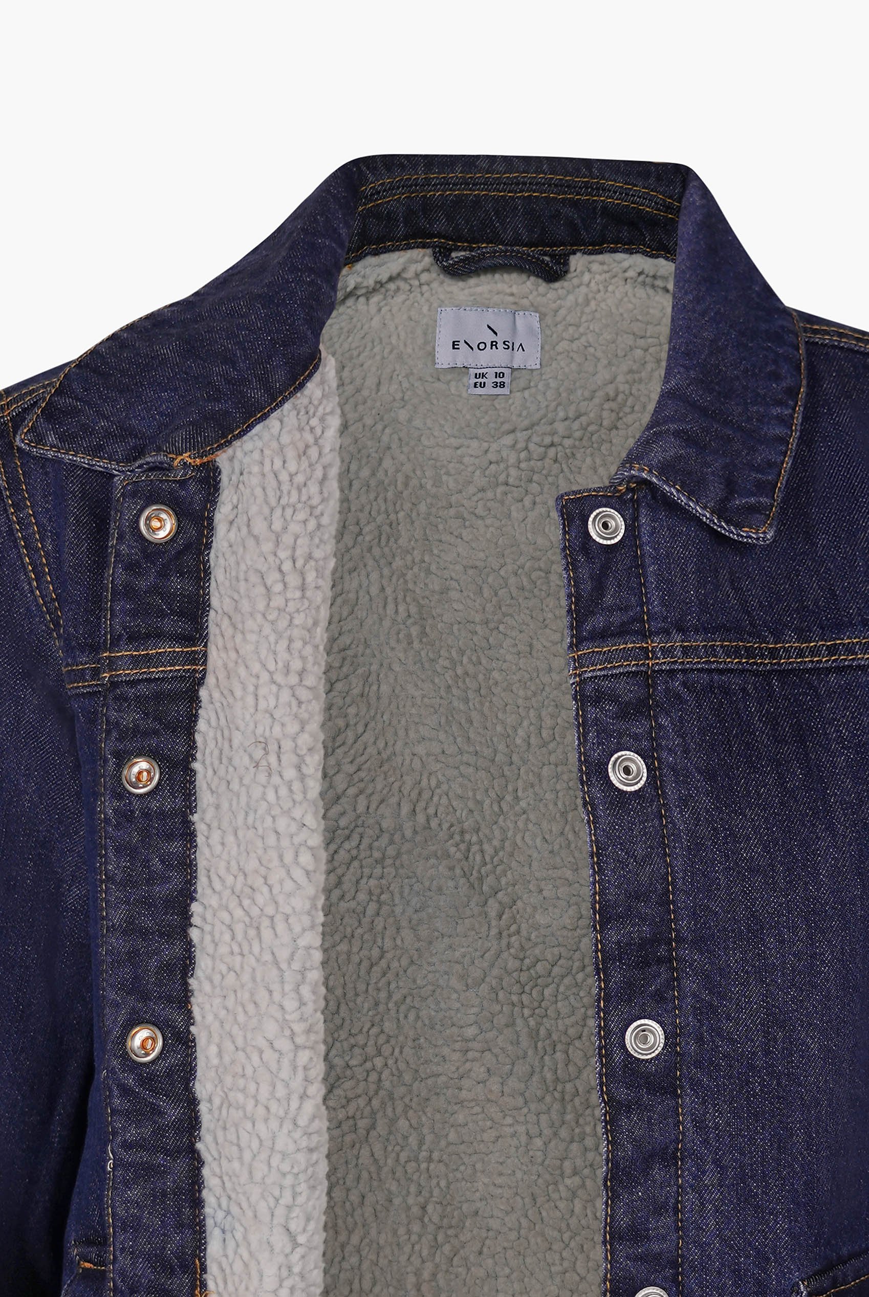 Denim Trucker Jacket With Borg Lining