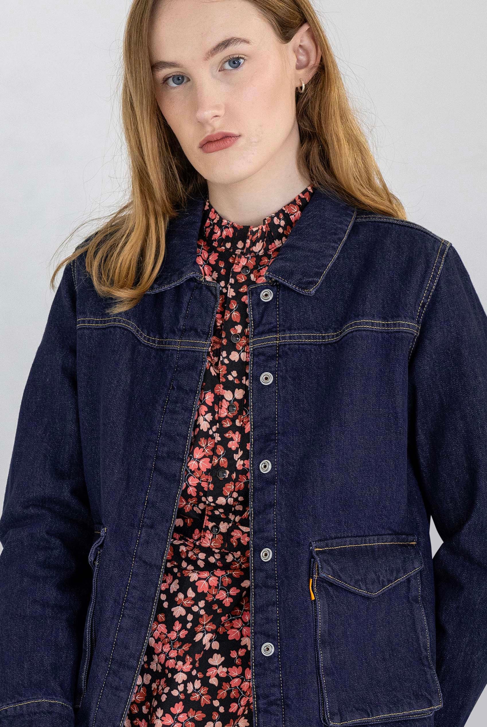 Denim Trucker Jacket With Borg Lining