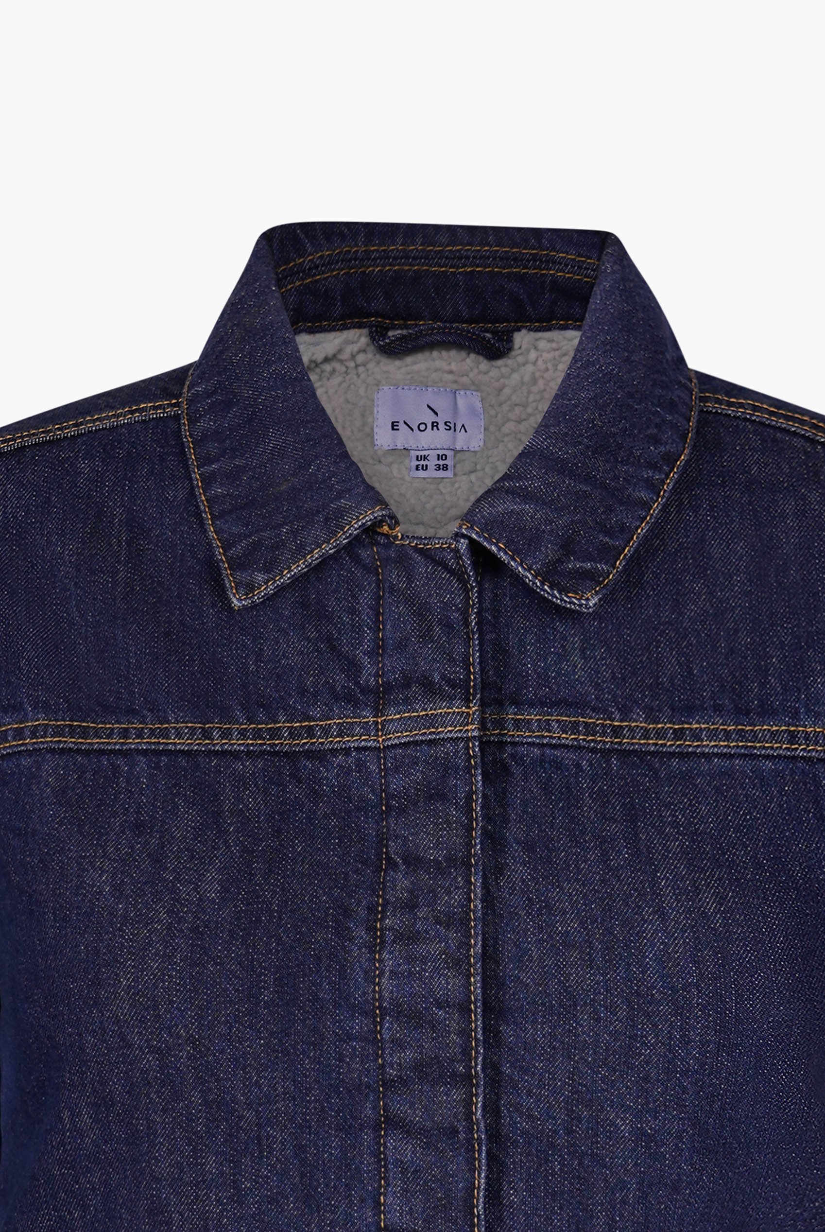 Denim Trucker Jacket With Borg Lining