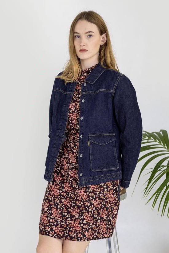 Denim Trucker Jacket With Borg Lining