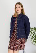 Denim Trucker Jacket With Borg Lining