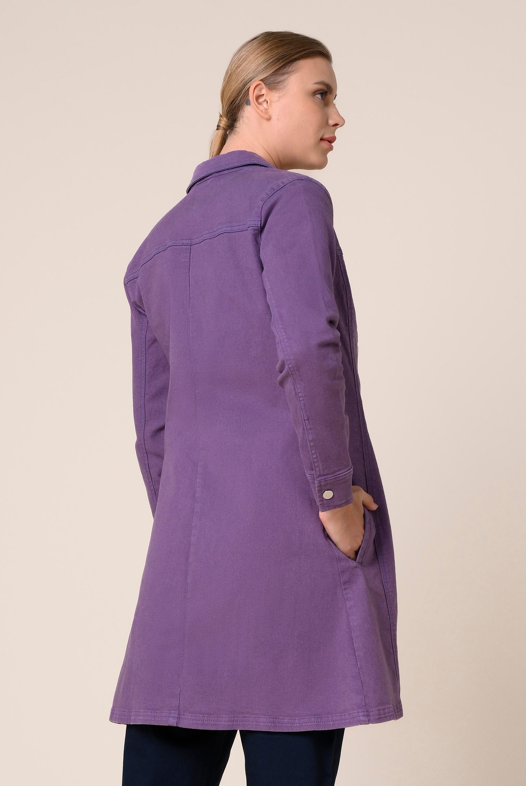 Womens Slim Longline Coloured Jacket