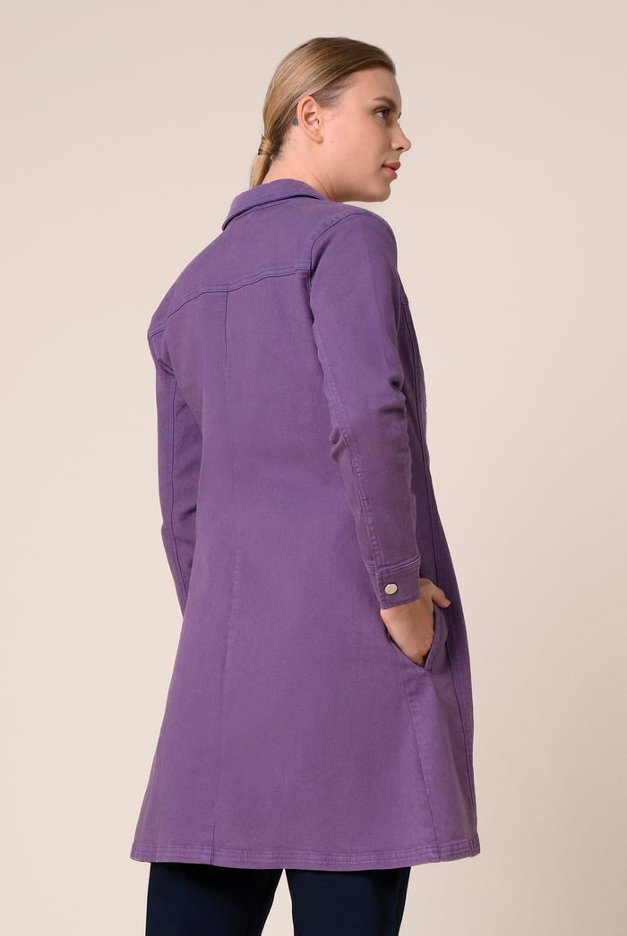 Womens Slim Longline Coloured Jacket