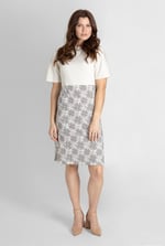 Printed Skirt Detail Design Jersey Dress