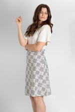 Printed Skirt Detail Design Jersey Dress