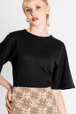 Printed Skirt Detail Design Jersey Dress