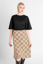 Printed Skirt Detail Design Jersey Dress