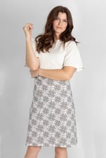 Printed Skirt Detail Design Jersey Dress