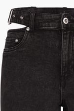 Wide-Leg Comfort Jeans With Waist Cut-Outs