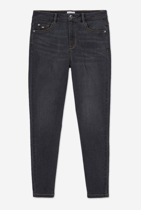 Womens Black Grey Slim Fit Jeans