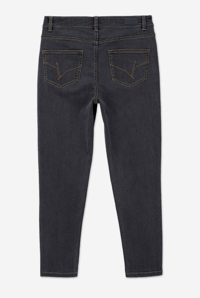 Womens Grey Slim Fit Jeans