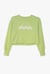 Raw Edge Chest Print Sweatshirt