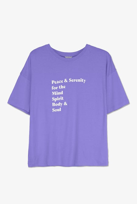 Slogan Print Boxy Relaxed Fit T-Shirt
