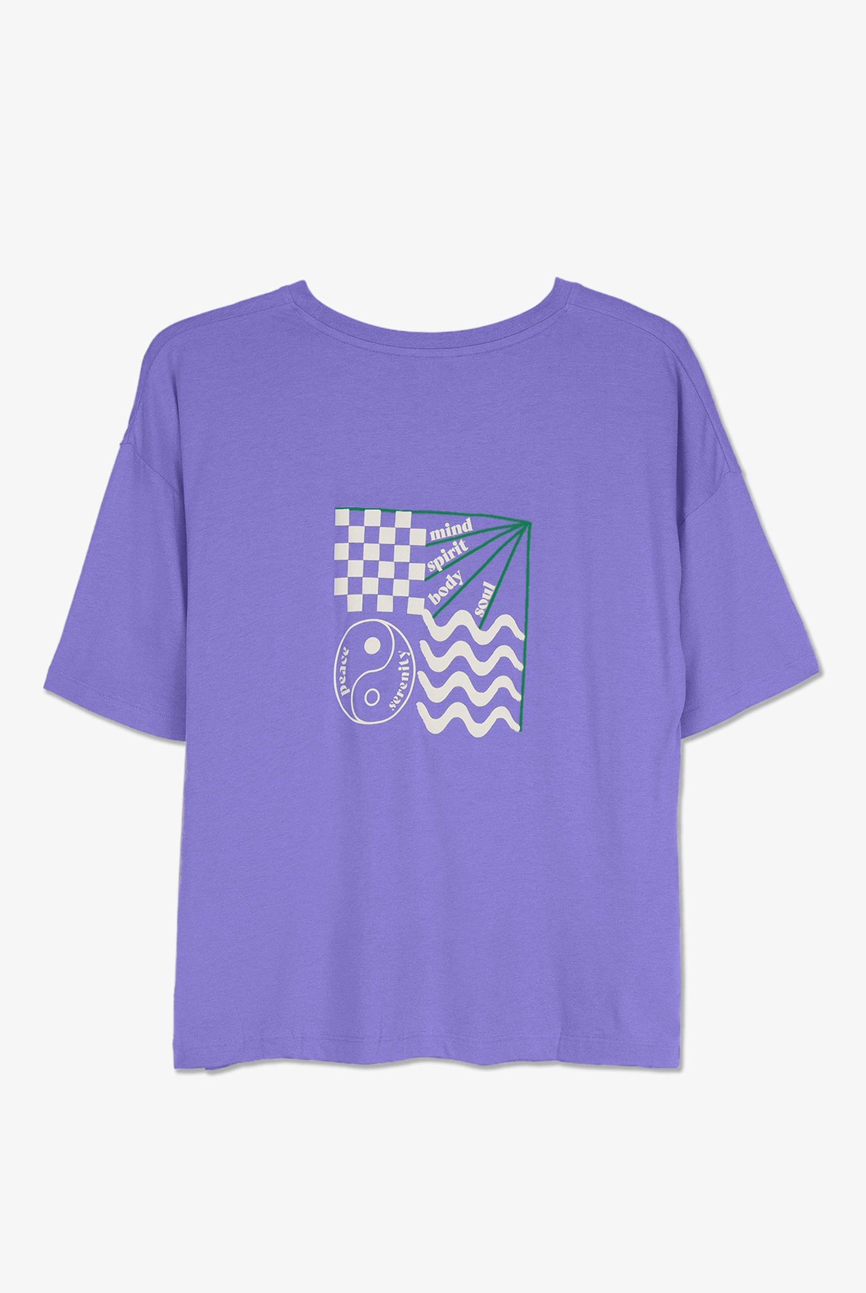 Slogan Print Boxy Relaxed Fit T-Shirt