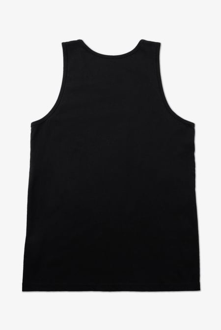 Mens Black Essential Cotton Vest