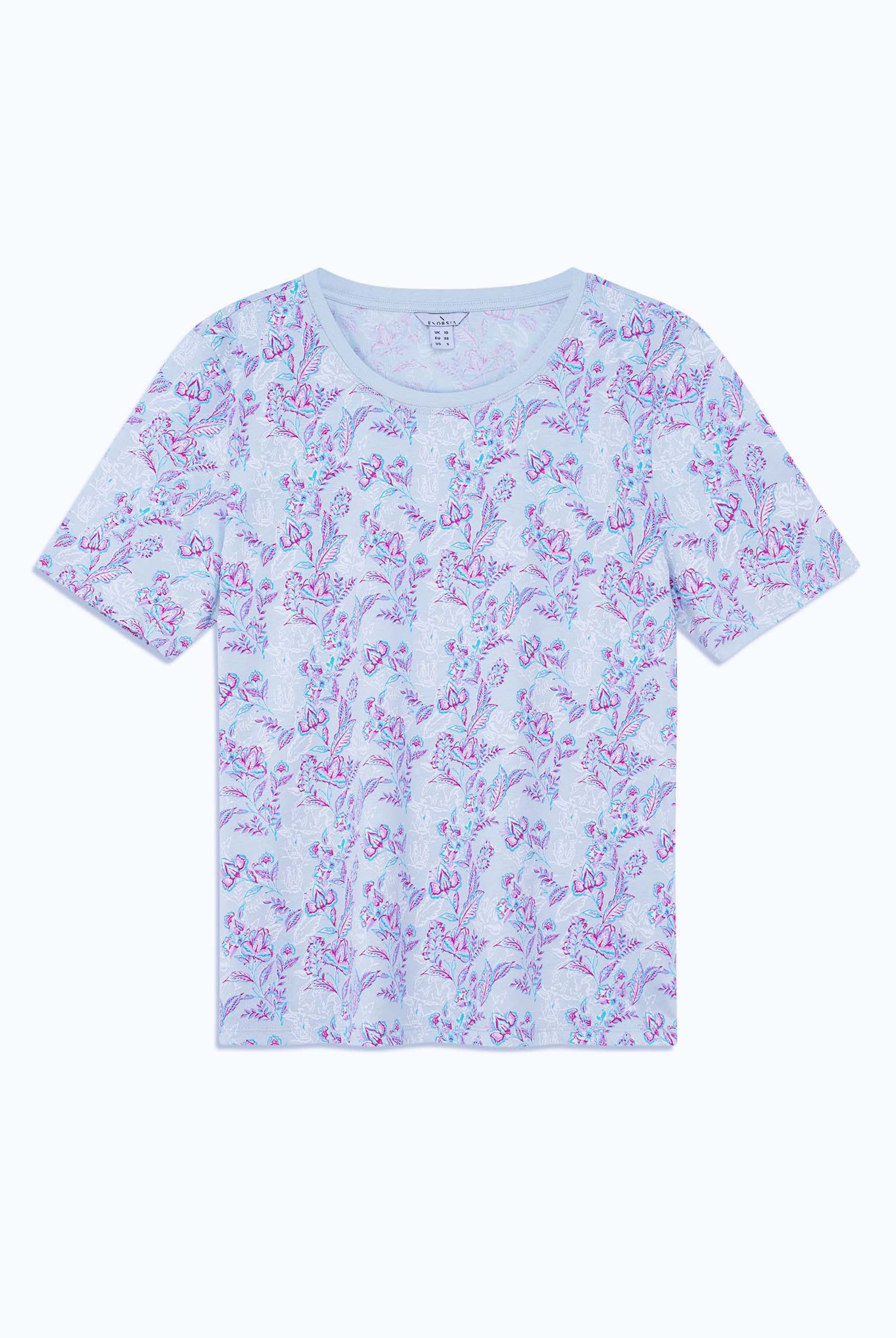 Crayon Leaf Printed T-Shirt