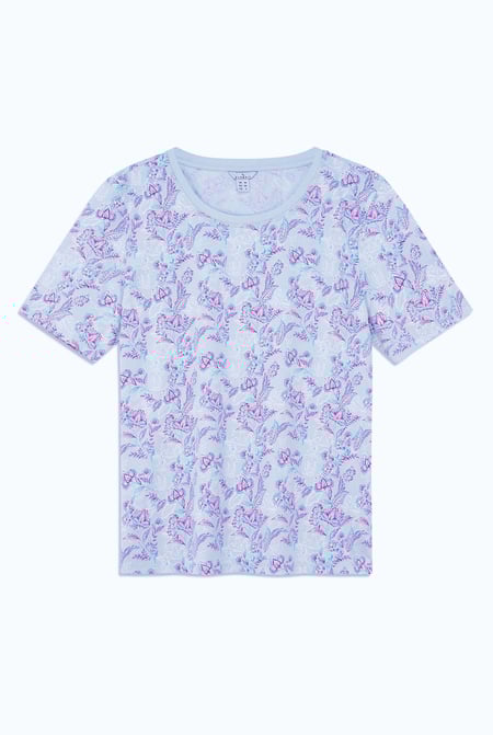 Crayon Leaf Printed T-Shirt