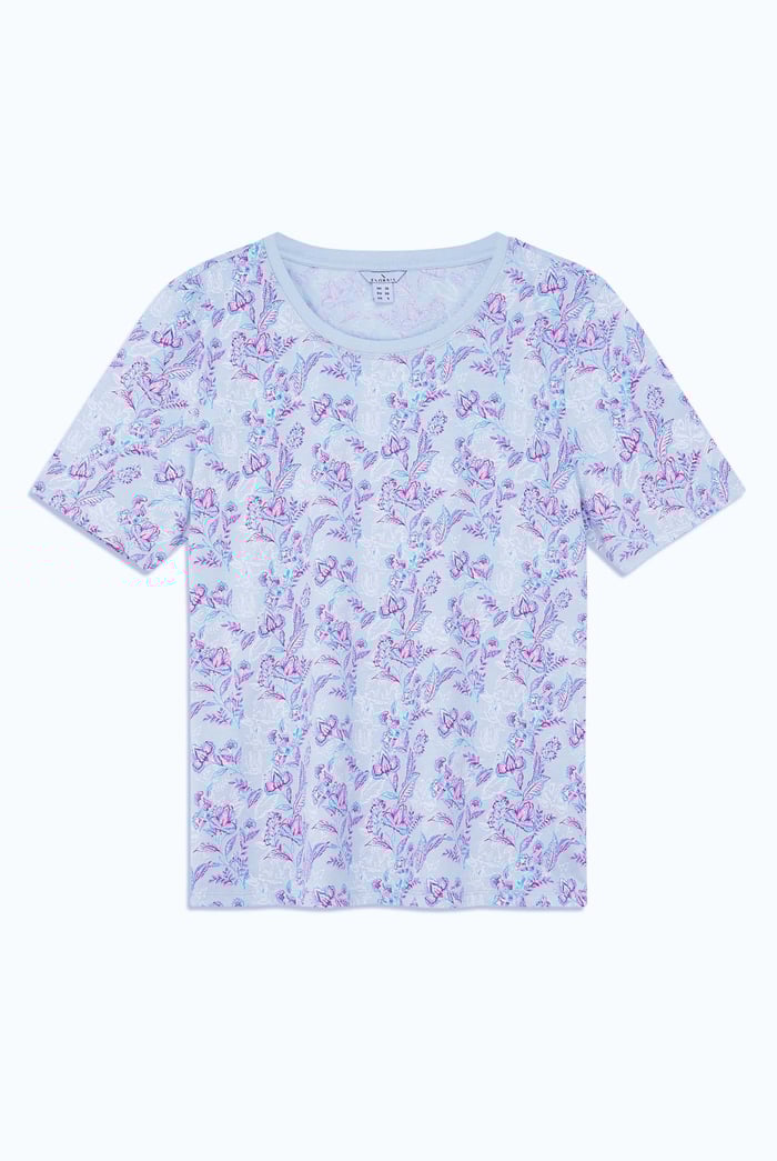Crayon Leaf Printed T-Shirt