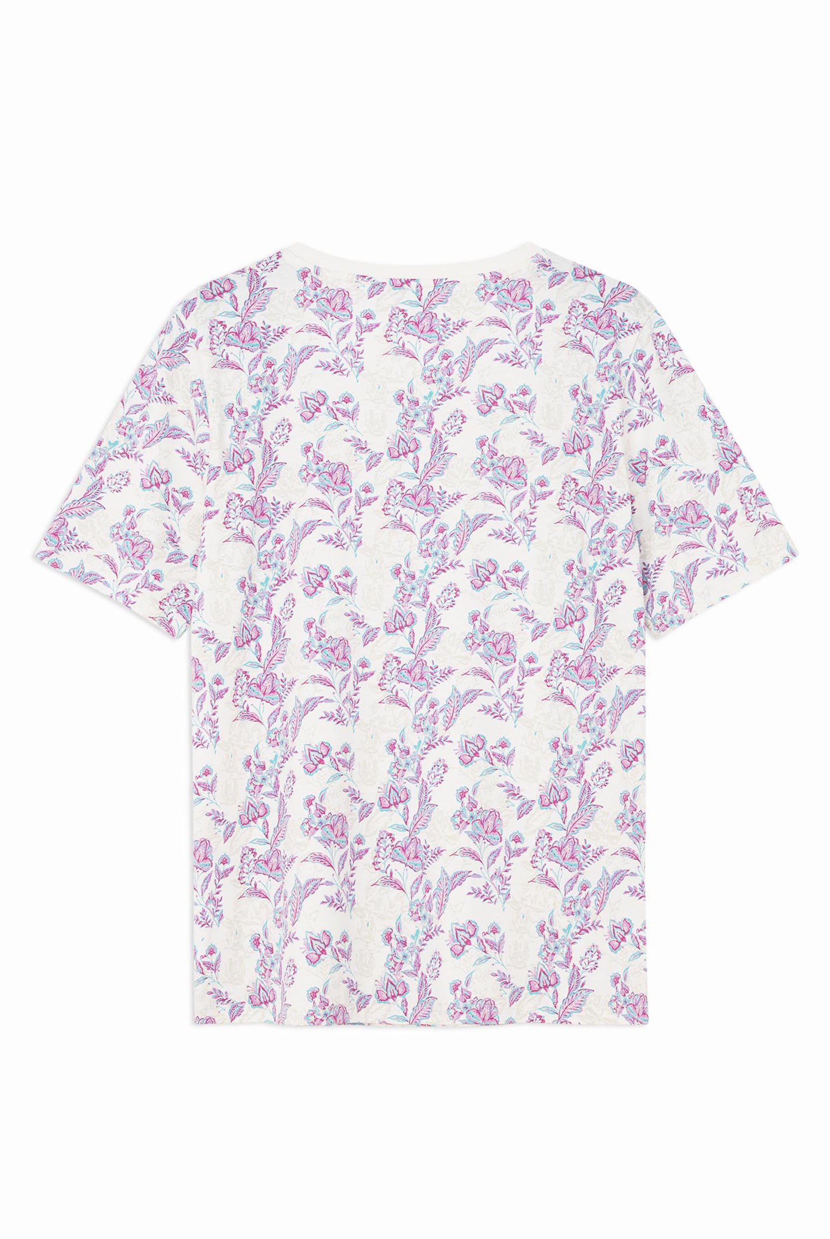 Crayon Leaf Printed T-Shirt