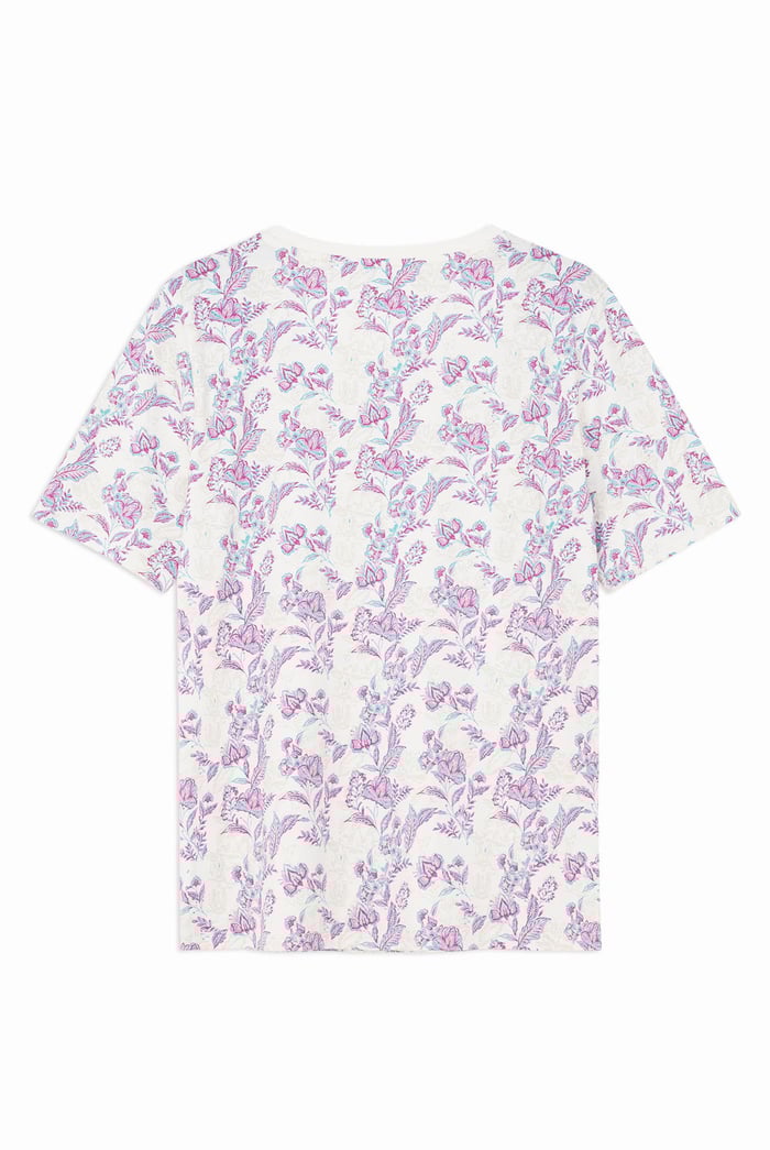 Crayon Leaf Printed T-Shirt