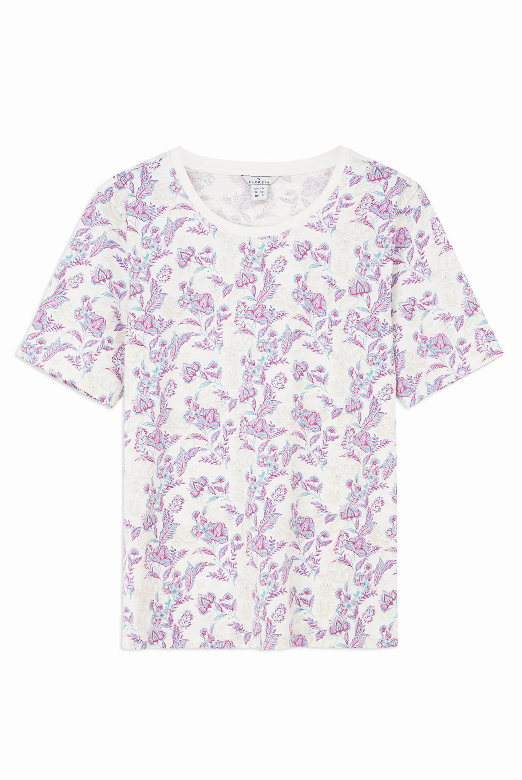 Crayon Leaf Printed T-Shirt